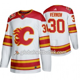 Calgary Flames Hockeydrakt Mike Vernon 30 Adidas 2019 Heritage Classic Hvit Authentic - Herre
